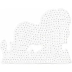Hama Midi store stiftplader - 4 stiftplader - Hvid - Løve, kamel, elefant og giraf