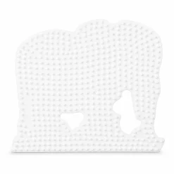 Hama Midi store stiftplader - 4 stiftplader - Hvid - Løve, kamel, elefant og giraf