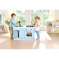 Hape Deluxe legekøkken - legekøkken med rindende vand, lys og lyd - 85x50x80 cm