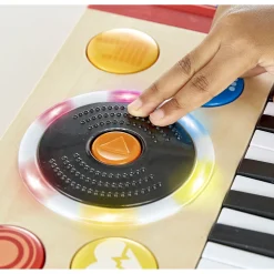 Hape DJ Mix & Spin Studio - musiklegetøj med 18 tangenter, lys og DJ-lyde - fra 12 mdr.