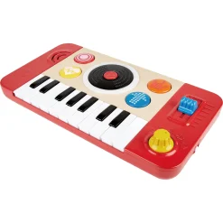 Hape DJ Mix & Spin Studio - musiklegetøj med 18 tangenter, lys og DJ-lyde - fra 12 mdr.