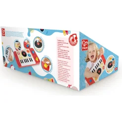 Hape DJ Mix & Spin Studio - musiklegetøj med 18 tangenter, lys og DJ-lyde - fra 12 mdr.