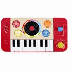 Hape DJ Mix & Spin Studio - musiklegetøj med 18 tangenter, lys og DJ-lyde - fra 12 mdr.