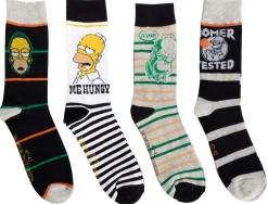Herrestrømper 4 par i størrelsen 40-42 med The Simpsons