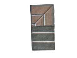 Håndklæde - 100% bomuld - 50x100 cm - Zone Denmark Sauna - Stribet Olive Green