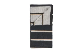 Håndklæde - 100% bomuld - 50x100 cm - Zone Denmark Sauna - Stribet Black