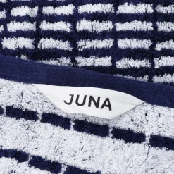 JUNA bambus håndklæde - Bambus/bomuld - Badehåndklæde 70x140 cm - Nuance Blå/hvid