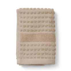 JUNA håndklæde - 100% økologisk bomuld - 50x100 cm - Check sand