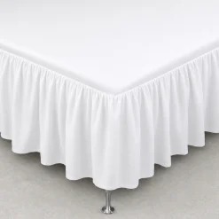 Kappelagen 160x200 cm - 100% blødt bomulds lagen - Hvidt sengekappe by Nordstrand Home