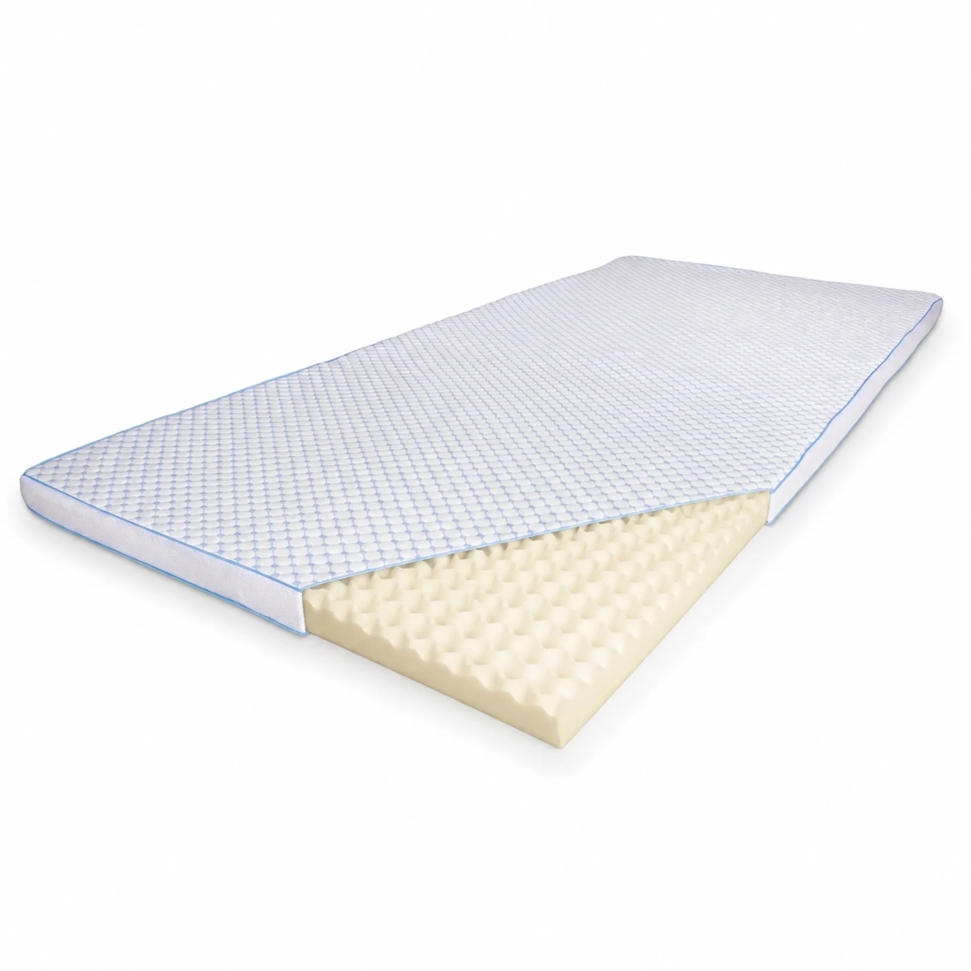 Kølende H-split topmadras - 160x200 cm 5 cm høj - 5 zoner - Memoryskum topmadras - SLEEP TECH by Borg