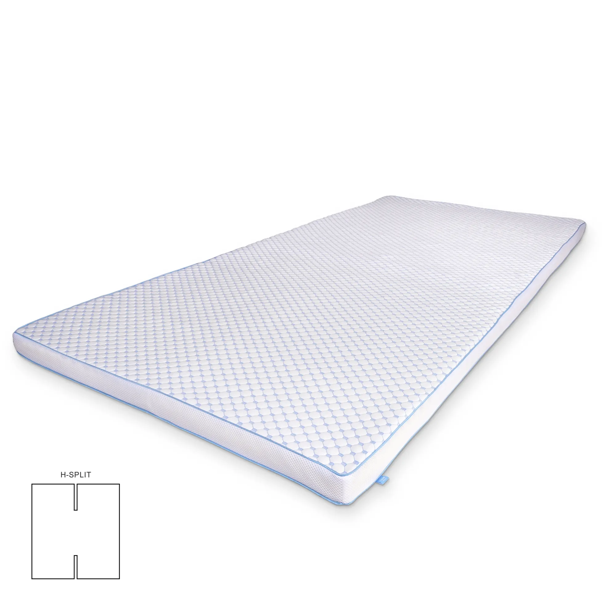 Kølende H-split topmadras - 160x200 cm 5 cm høj - 5 zoner - Memoryskum topmadras - SLEEP TECH by Borg