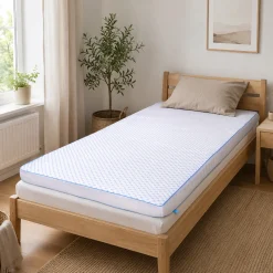 Kølende topmadras - 140x210 cm - 7 zoner - Luksus memoryskum topmadras 8 cm høj - SLEEP TECH By Borg