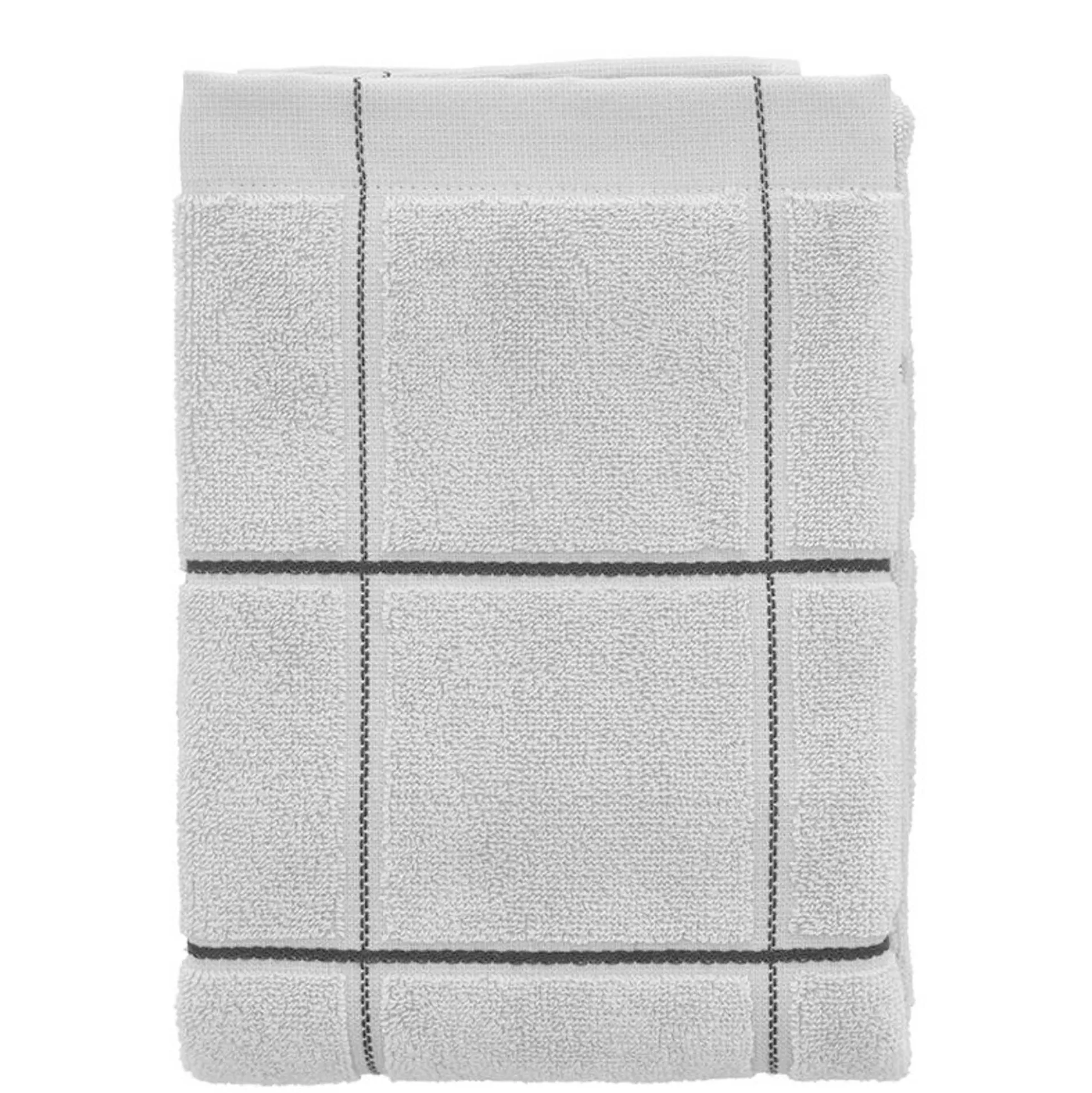 Økologisk håndklæde - 100% økologisk bomuld - Håndklæde 50x100 cm - Södahl Vista - Grå ternet