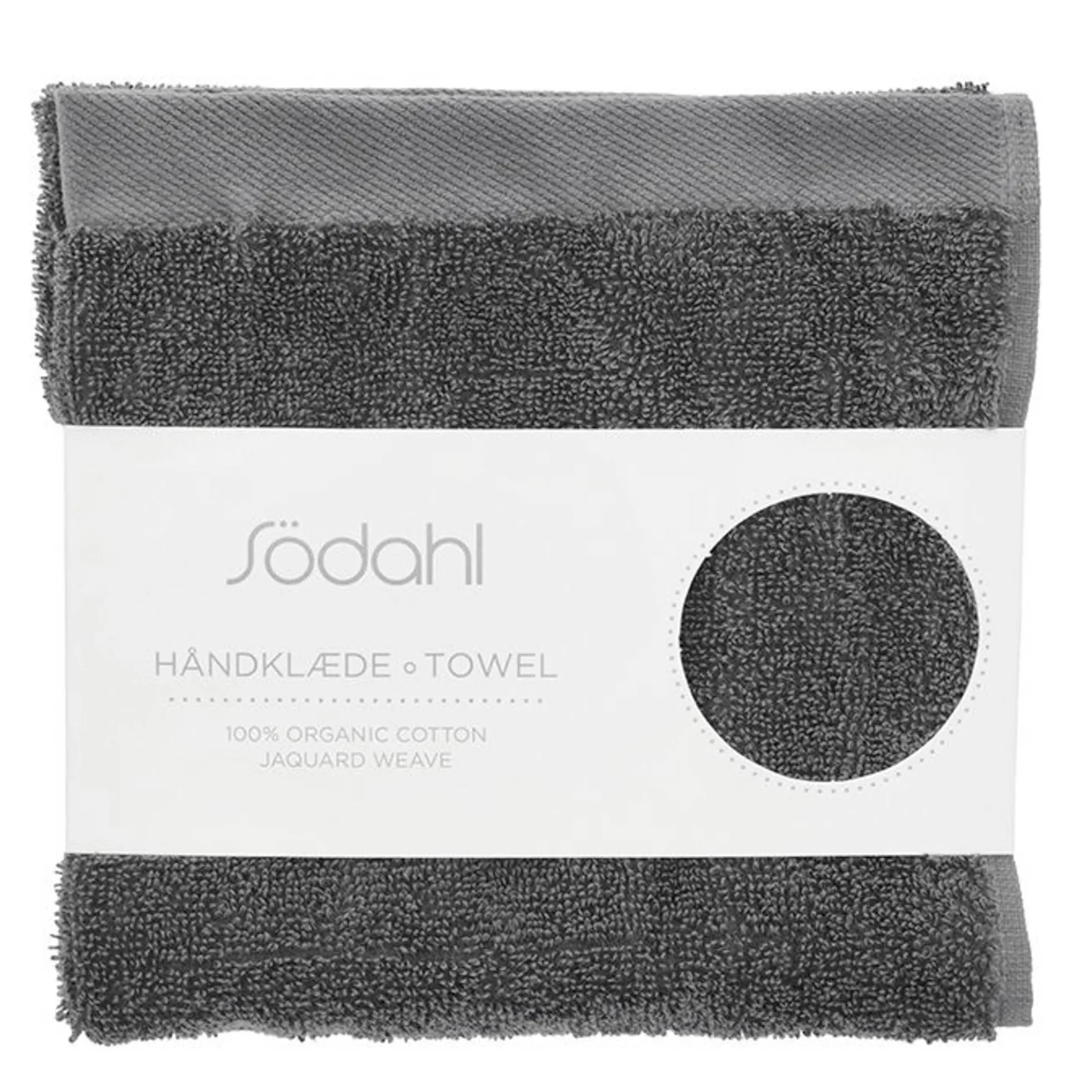 Økologisk håndklæde - 100% økologisk bomuld - Gæstehåndklæde grå 40x60 cm - Södahl Organic Comfort - Ash