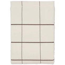Økologisk håndklæde - 100% økologisk bomuld - Badehåndklæde 70x140 cm - Södahl Vista - Hvid ternet
