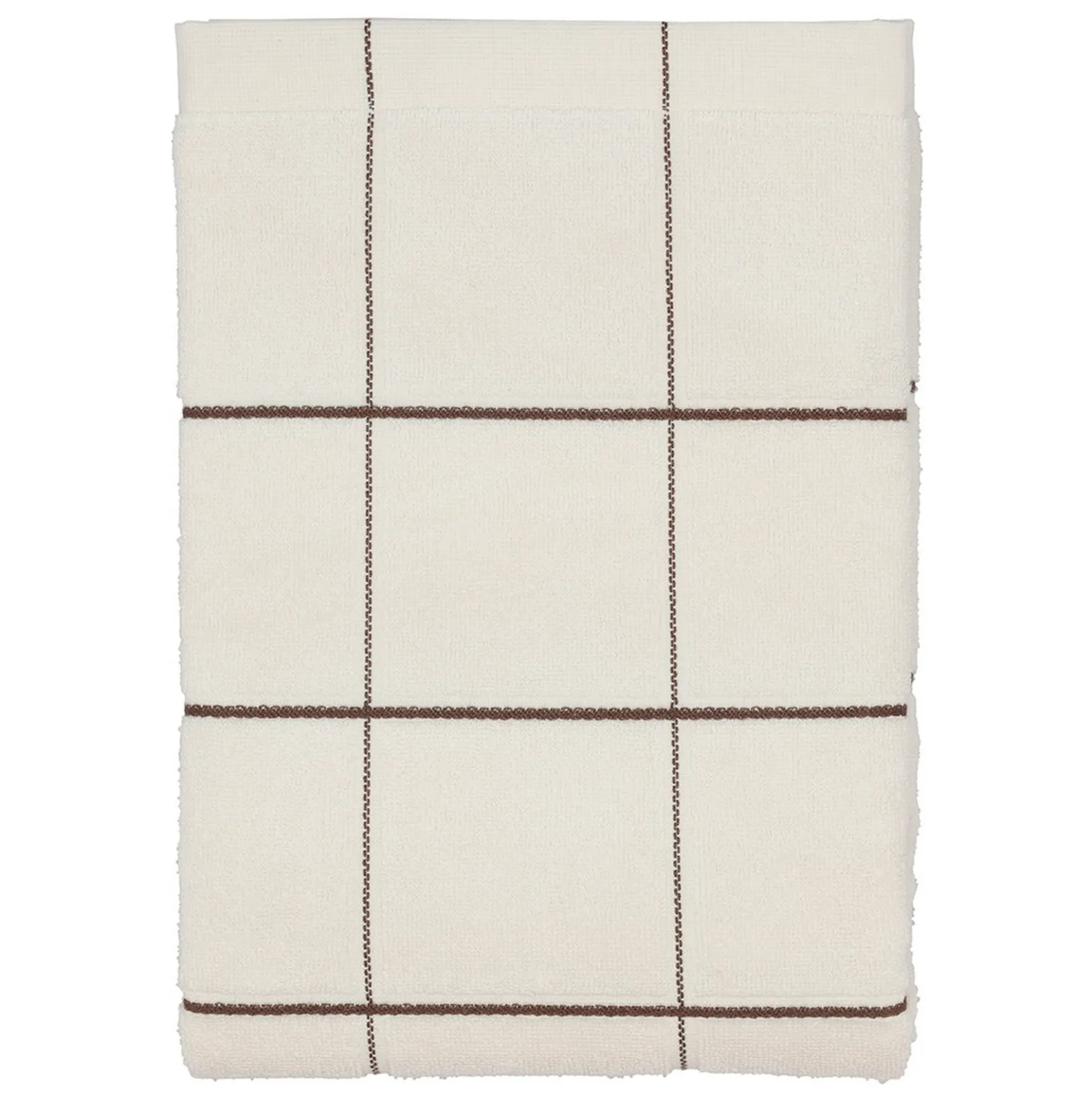 Økologisk håndklæde - 100% økologisk bomuld - Badehåndklæde 70x140 cm - Södahl Vista - Hvid ternet