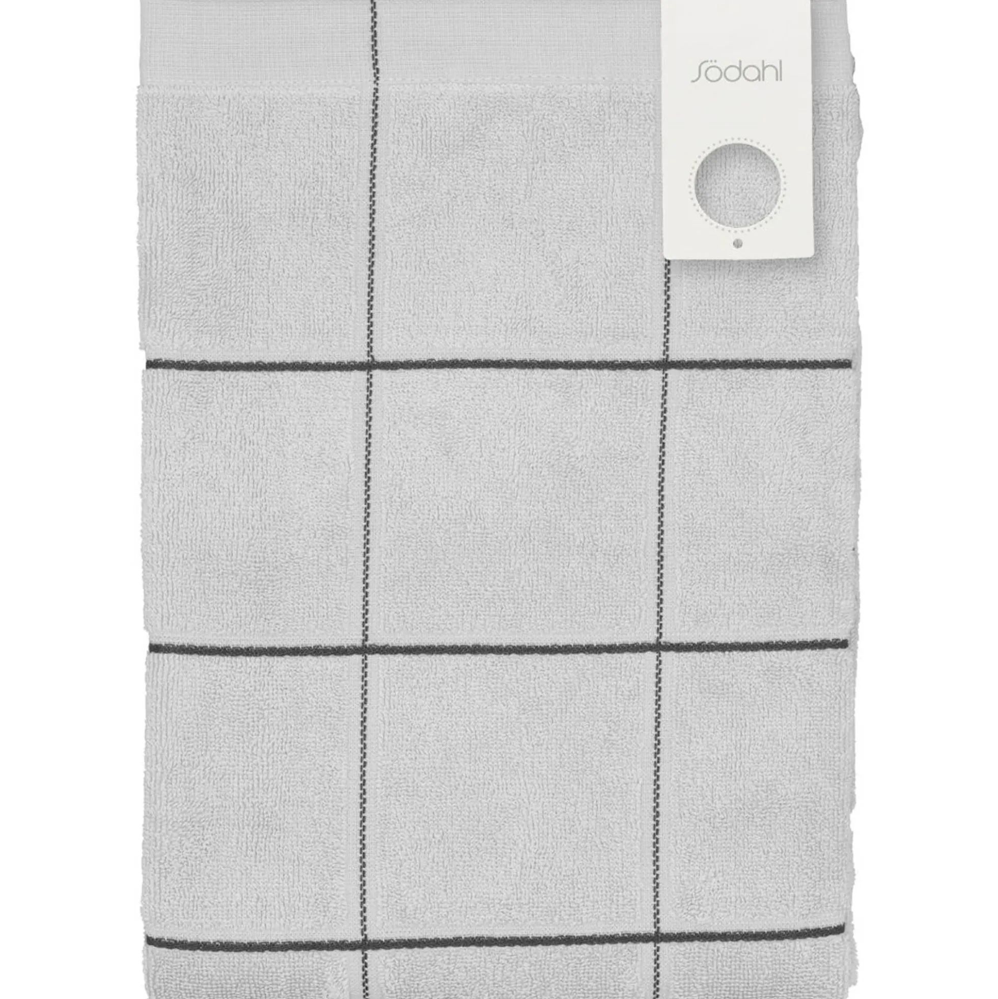 Økologisk håndklæde - 100% økologisk bomuld - Badehåndklæde 70x140 cm - Södahl Vista - Grå ternet