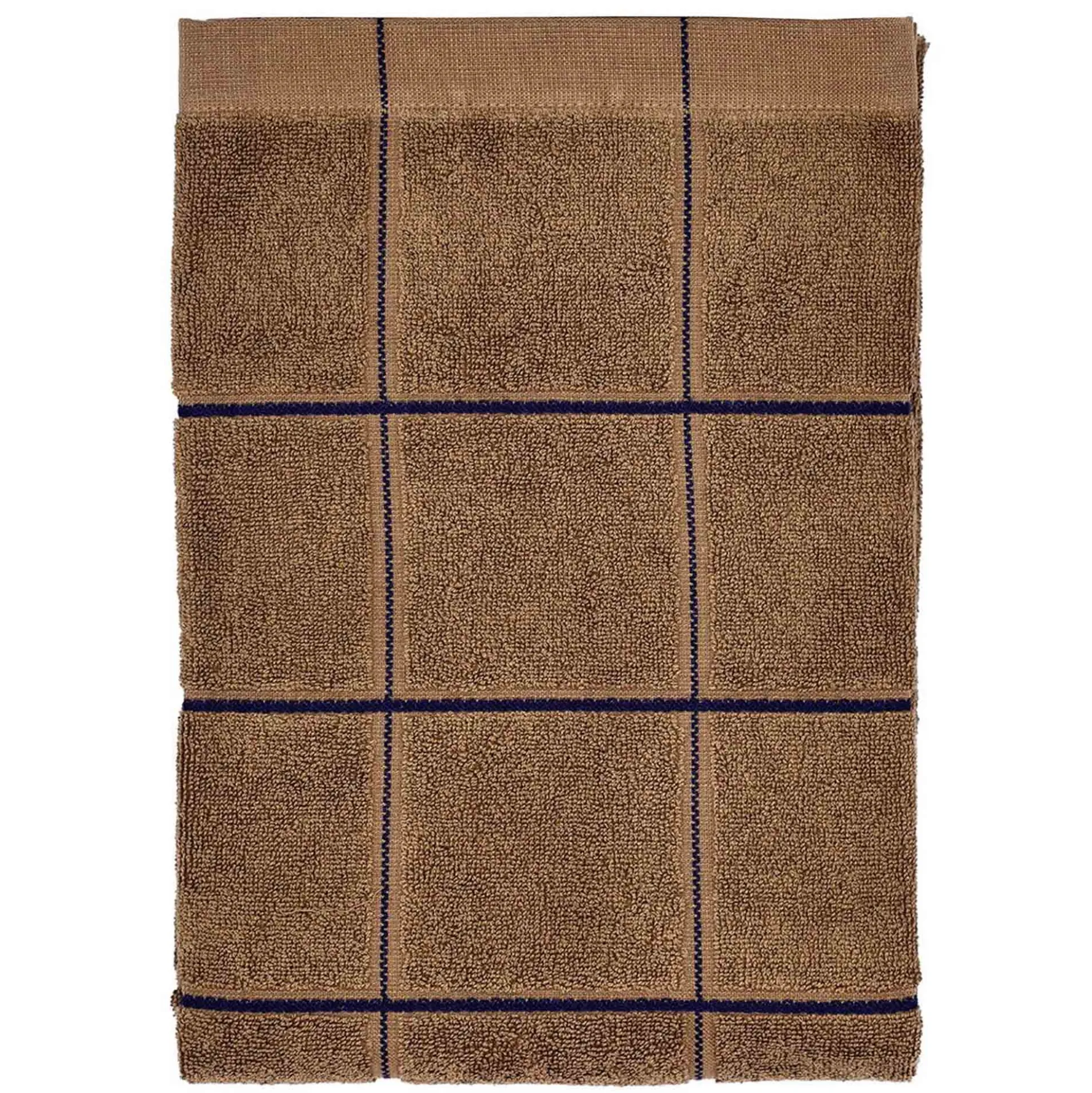 Økologisk håndklæde - 100% økologisk bomuld - Badehåndklæde 70x140 cm - Södahl Vista - Brun ternet