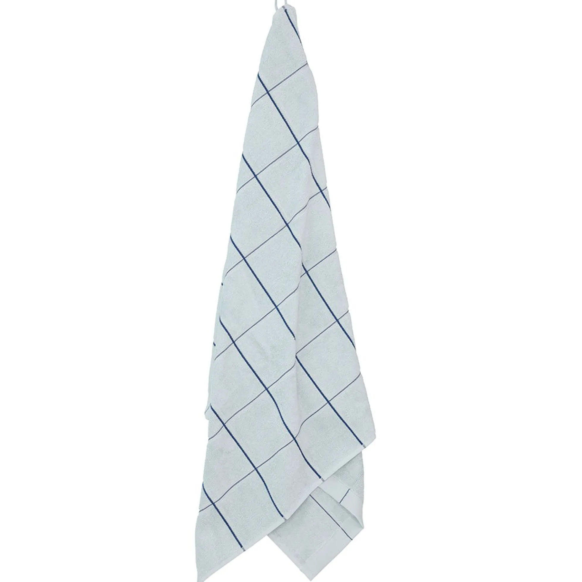 Økologisk håndklæde - 100% økologisk bomuld - Badehåndklæde 70x140 cm - Södahl Vista - Blå ternet