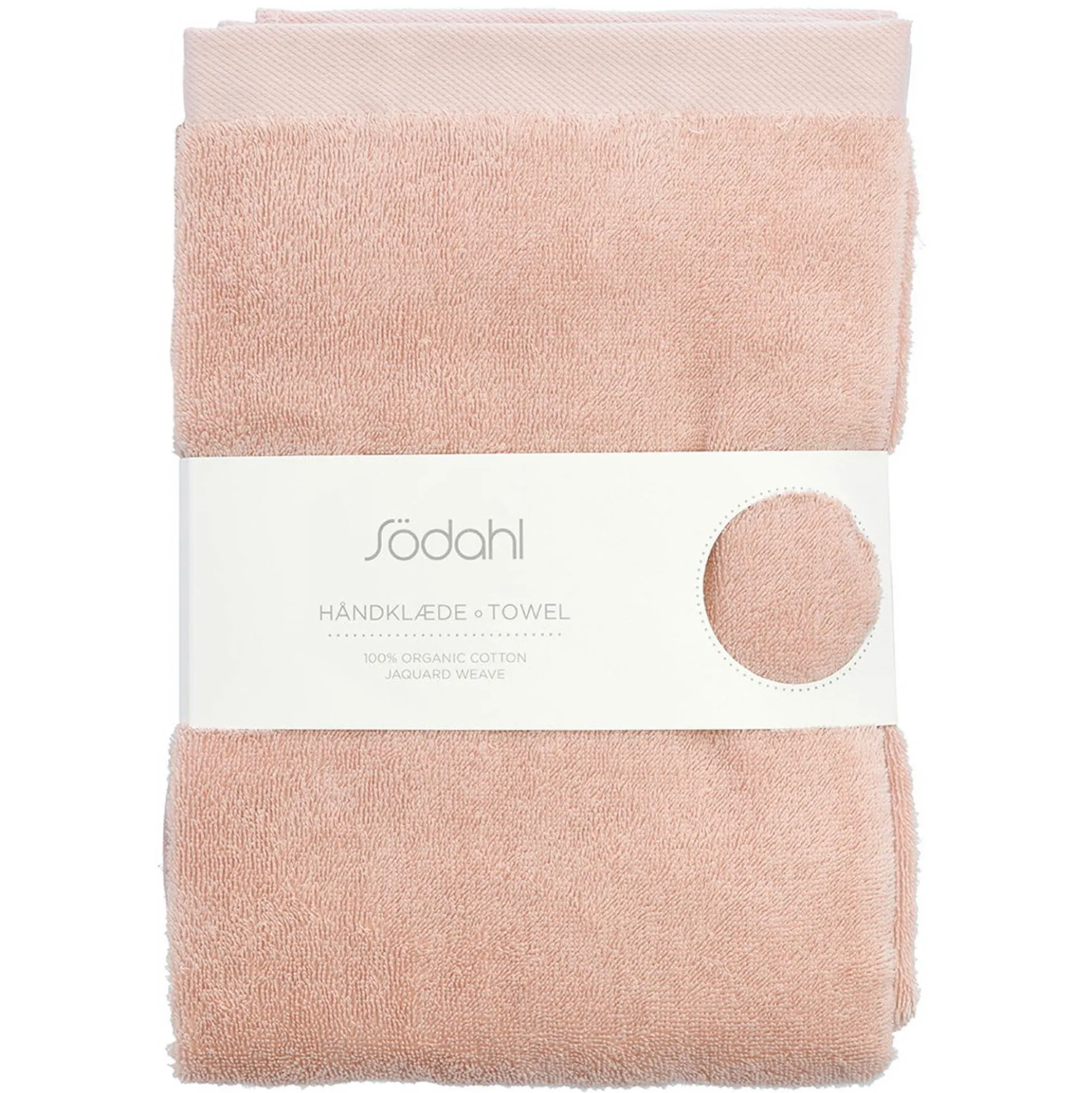 Økologisk håndklæde - 100% økologisk bomuld - Badehåndklæde 70x140 cm - Södahl Organic Comfort - Rosa