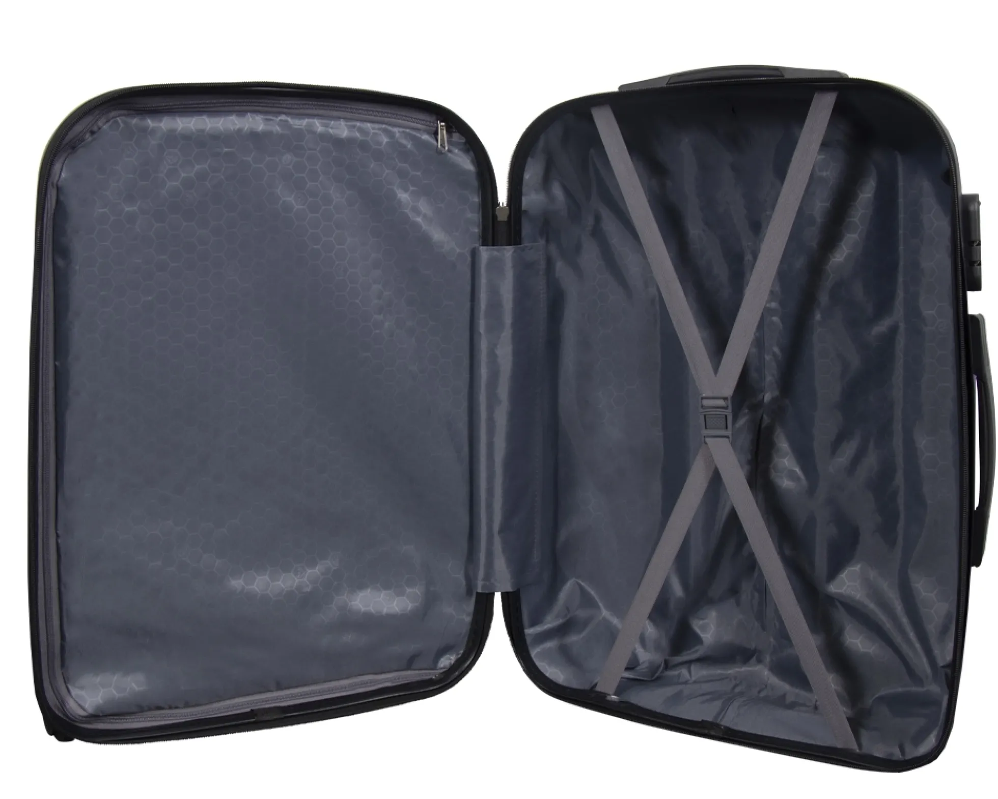 Kuffert tilbud - Hardcase - Str. Medium - Silver lines - Smart rejsekuffert
