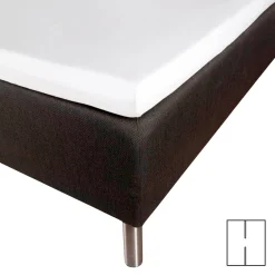 Kuvertlagen med H-split 180x210 cm - Splitlængde 80 cm- Hvid - 100% Bomuldssatin - Night & Day