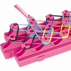 Loom bands armbåndssæt med væv, elastikker og hæklenål - 600+ bands