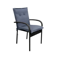 Luksus PLUS havehyndepakke til havestol 4 stk. - Tyk skumkerne 7 cm - Blå havestols hynder med ekstra høj komfort & UV-resistent betræk - Nordstrand Home hynder