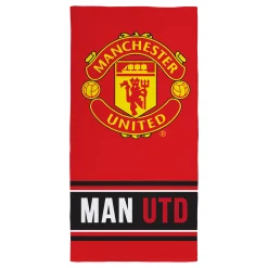 Manchester United håndklæde - 70x140 cm - 100% bomuld - Blødt badehåndklæde med Manchester United logo