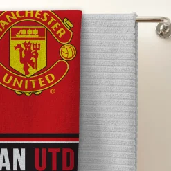 Manchester United håndklæde - 70x140 cm - 100% bomuld - Blødt badehåndklæde med Manchester United logo