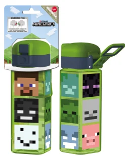 Minecraft drikkedunk - Vandflaske med låse flipfunktion og drikketud