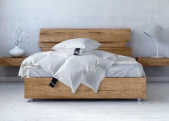 Moskusdun hovedpude - Høj pude - 60x63 cm - 3 kammer dunpude - Royal By Borg Daisy