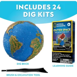 National Geographic mini rumudgravningssæt - 6x3x9 cm - assorteret