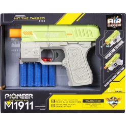 Pioneer Agent softbullet-pistol med skumpile - 5 skumpile - 16 cm