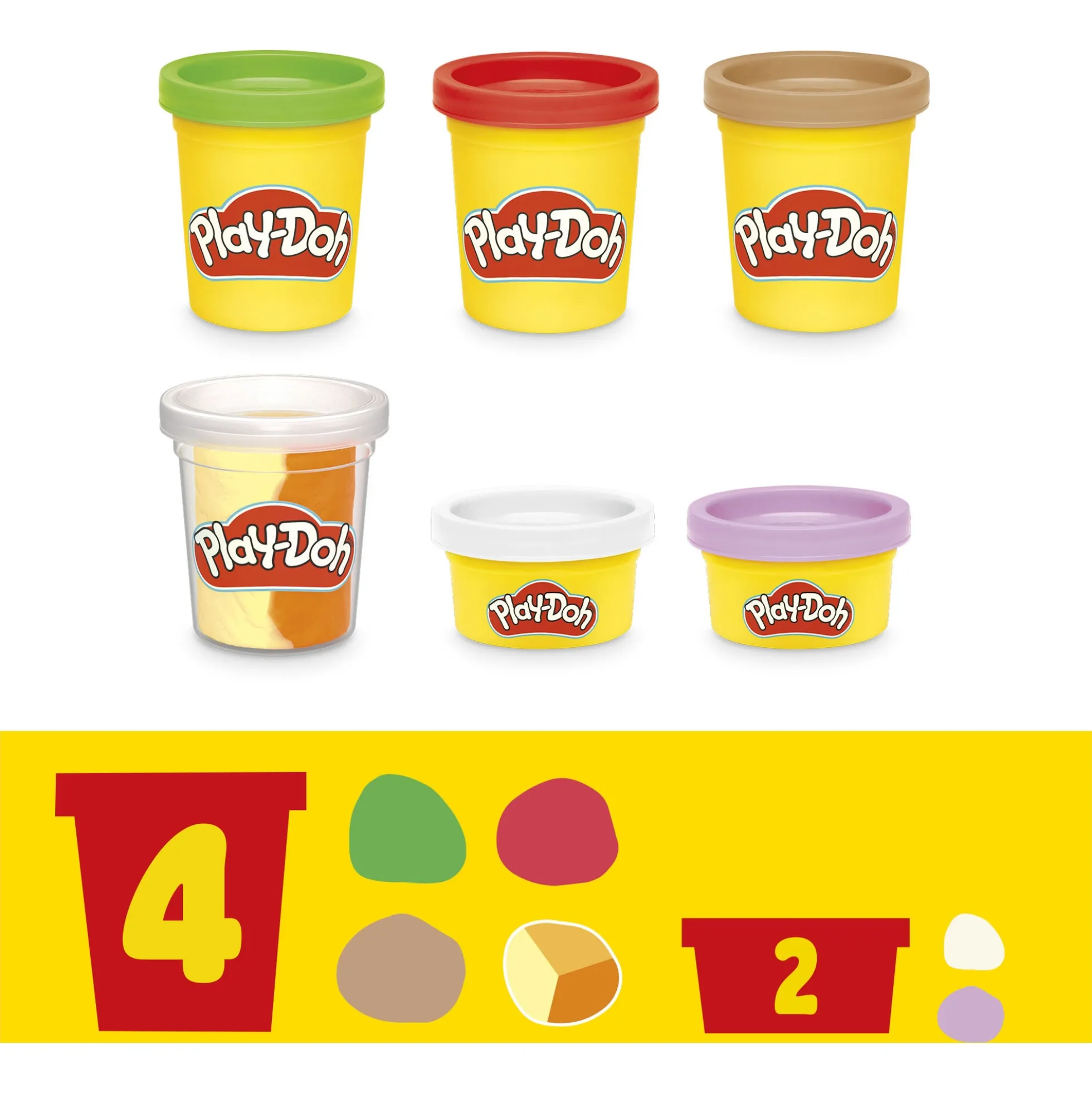 Play-Doh modellervoks pizza ovn legesæt med 6 dåser - 284 g