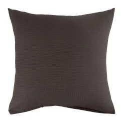 Pudebetræk 60x63 cm - Bæk og Bølge - 100% Bomulds krep - Mørkegråt ensfarvet