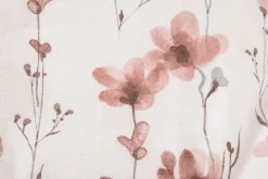 Pudebetræk 60x63 cm - Bomulds flonel - Hvid med rosa blomster