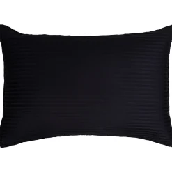 Pudebetræk 70x100 cm - 100% bomuldssatin - Gavlpude - Klassisk mørkeblå striber