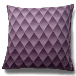 Pudebetræk 60x63 cm - 100% bomuldssatin - Lilla 3D harlekinmønster