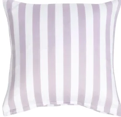 Pudebetræk 60x63 cm - 100% bomuldssatin - Nordic Stripe - Lavendel striber