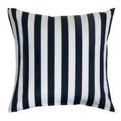 Pudebetræk 60x63 cm - 100% bomuldssatin - Nordic Stripe - Mørkeblå striber