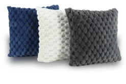 Pyntepude - 45x45 cm - Hvid - Fake fur sofapude - Eksklusiv vaffelstruktur - Nordstrand Home