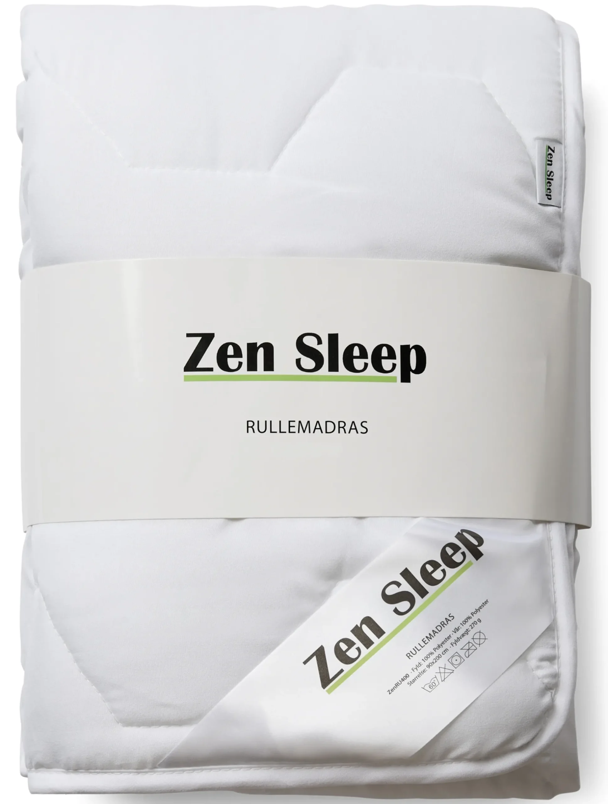 Rullemadras - 90x200 cm - Allergivenlig 7D microfibre - Zen Sleep madrasbeskytter