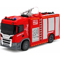 Scania brandbil med sprøjte, lys og lyd - 28x10x15,5 cm