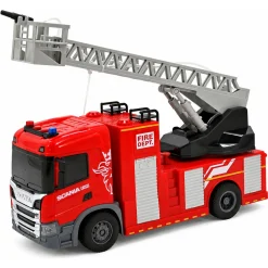 Scania brandbil med stige, lys og lyd - 31x10x16,3 cm