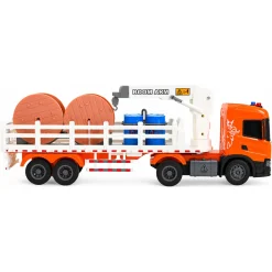 Scania lastbil med kran og tilbehør, lys og lyd - 41x9,5x15 cm