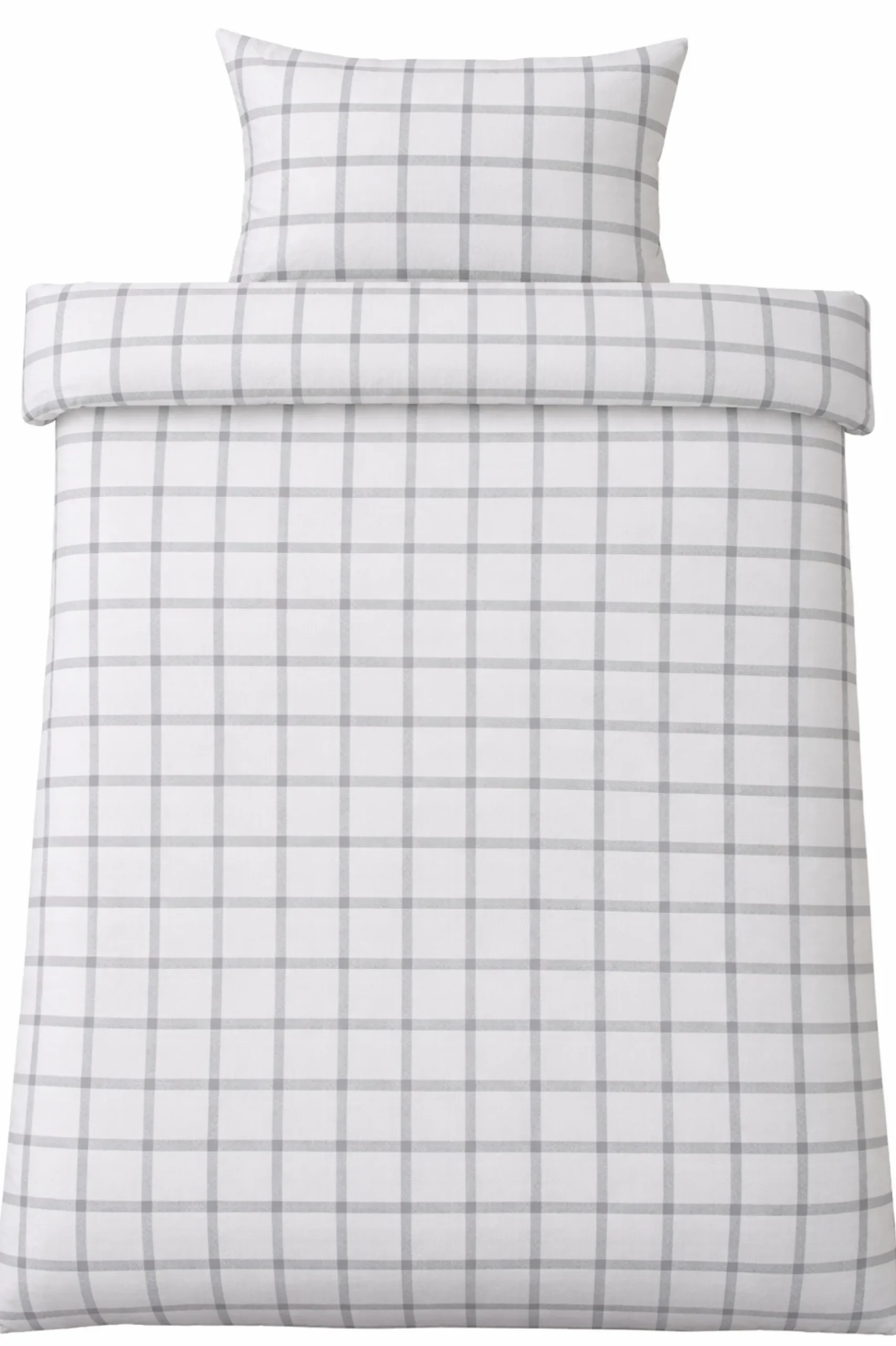 Sengetøj 140x220 cm - Bæk og Bølge - 100% bomulds krep - Grønne tern