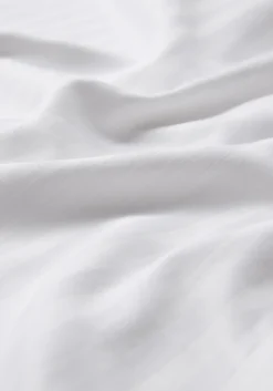 Sengetøj 150x210 cm - 100% bomuldssatin - Klassisk hvide striber