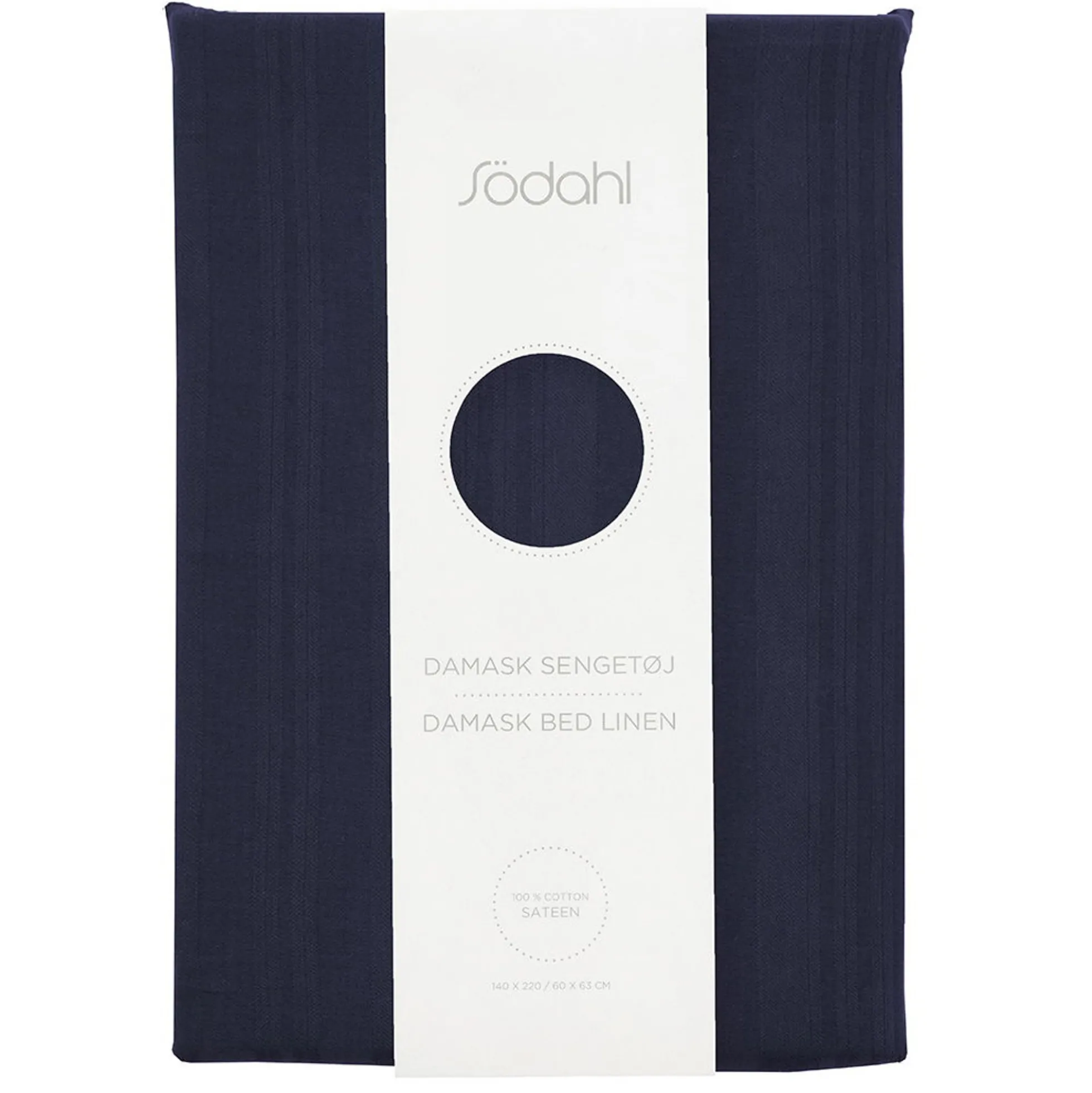 Sengetøj 140x220 cm - 100% Damaskvævet bomuldssatin - Södahl Noble - Blåt