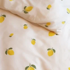 Sengetøj 140x200 cm - Microfiber - Citron print